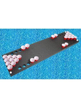 Floating Beer Pong Table with 2" Foam - Perfect for Pool Parties & Outdoor Fun